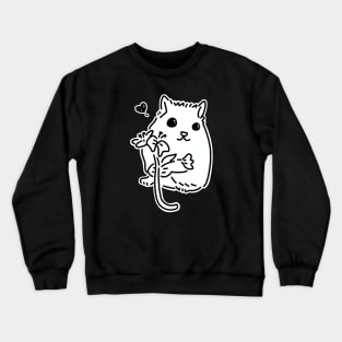 Hamster's holding flowers Crewneck Sweatshirt